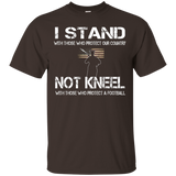 I Stand For The American Flag Shirt Not Kneel For Football_black=