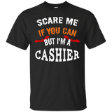 Scare Me If You Can But I'm A Cashier Halloween T-Shirt_Black