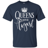 Womens Queens are Born in August Gift Shirt_Black