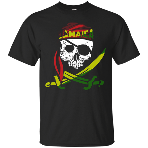 Jamaica Pirate Captain - Vintage Pirate Jamaica Flag Tshirt