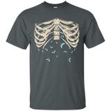 Skeleton Shirt - Halloween Costume Rib Cage Anatomy T-shirt_black=