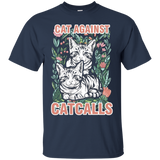 Cats Against Catcalls Feminist T-shirt_black