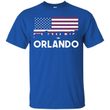 Orlando FL American Flag Skyline T-Shirt_Black