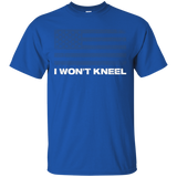 Support The National Anthem I Won't Kneel T-shirt_black=