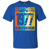 September 1977 40th Birthday Ideas 40 yrs old Bday T-shirt_Black