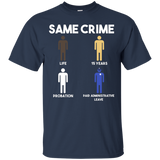 Same Crime Unequal Justice Black Lives Matter Apparel Shirt_Black
