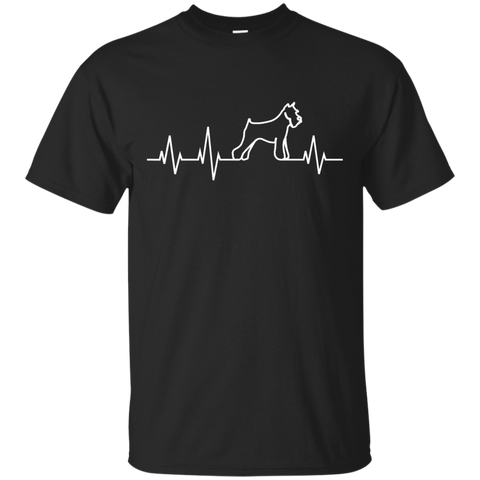 Schnauzer Heartbeat Shirt Miniature Schnauzer T-Shirt Gift_Black