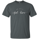 Womens Be Still and Know Christian Faith T-Shirt_Black