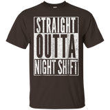 Straight Outta Night Shift Shirt Funny Nurse Rn T-shirt Gift=