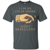 Sarcastic Cigar T Shirt - Idiot Repellent Cigar Shirt_Black