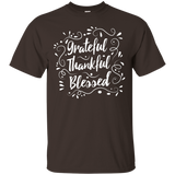 Thankful Grateful Blessed Shirt Christian Bible Psalm 107_Black