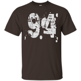 #94 Distressed Grungy Numbered T-shirt Printed Front & Back_black