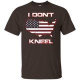 I Don't Kneel Us American Flag T-shirt_black=