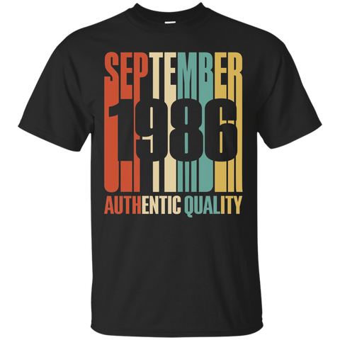 Retro Sept 1986 T-shirt 31 Yrs Old Bday 31th Birthday Tee_black=