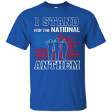 I Stand For The National Anthem America Flag Veteran T-shirt_black