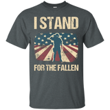 I Stand For The Fallen Shirt I Don't Kneel Military Veteran_black