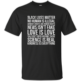 Science is Real Black Lives Matter T Shirt Distressed Look_Black