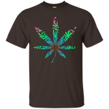 Rainbow Marijuana T-shirt Weed Blunt and Cannabis Smoker Shi_Black