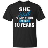 Mens 10 Years Anniversary Shirt - Funny Anniversary Gift For Him_black=