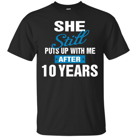 Mens 10 Years Anniversary Shirt - Funny Anniversary Gift For Him_black=