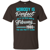 Nobody Is Perfect February 1980 T-shirt 38th Birthday_Black