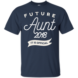 Womens Aunt To Be 2018 T-Shirt - Must Have For Any Future Auntie_Black