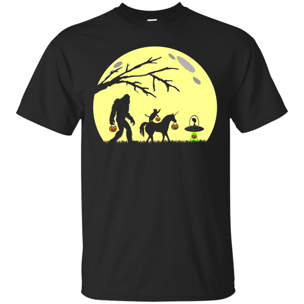 Trick Or Treat Halloween Silhouette T Shirt_black=