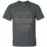 Weekend Fishing Legend Funny Fisherman T-shirt_Black