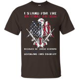 I Stand For The National Anthem Eagle Flag Veteran T-shirt_black