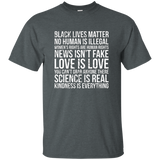 Science is Real Black Lives Matter T Shirt Distressed Look_Black