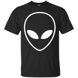 White Alien Head T-shirt_Black