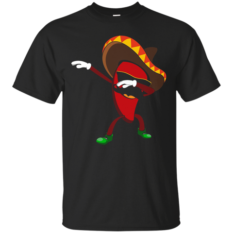 Funny Dabbing Chili Pepper Mexican Dab T-shirt_black=