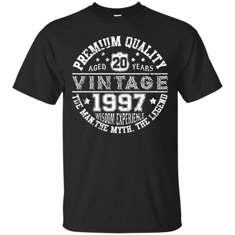 Vintage Legends Born In 1997 Gift For 20 Years Old_Black