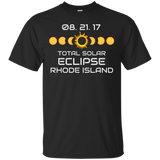 RHODE ISLAND Solar Eclipse Souvenir Gift T Shirt_Black