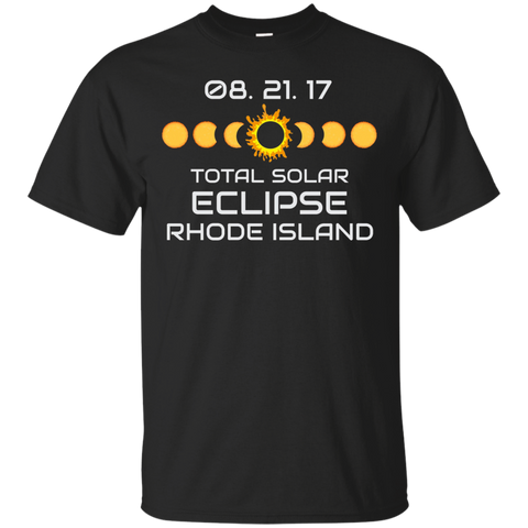 RHODE ISLAND Solar Eclipse Souvenir Gift T Shirt_Black