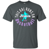 Top Girls Basketball Runs on Jesus Gift TShirt_Black