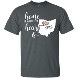 Ohio Home T-Shirt - Home is Where the Heart Is!_Black