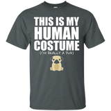 This Is My Human Costume I'm Really A Pug Halloween T-Shirt_Black