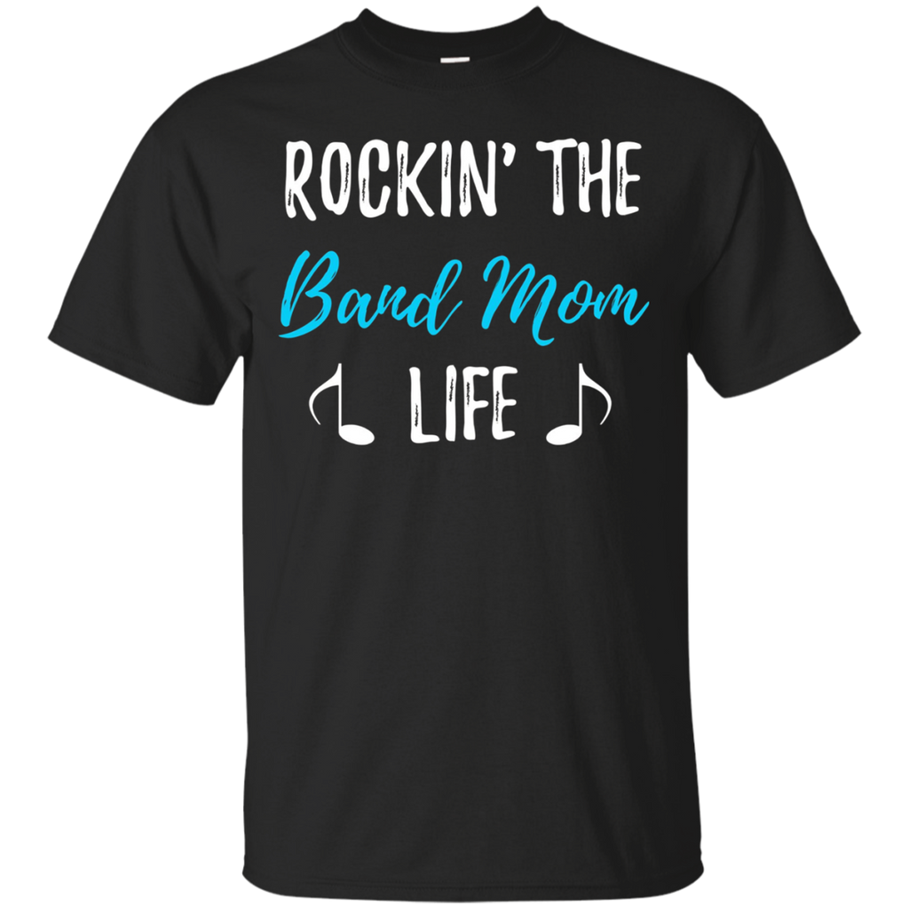 Rocking The Band Mom Life T-Shirt Funny Mother Gift Shirt_Black