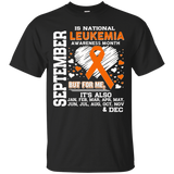 September is National Leukemia Awareness month Shirt_Black