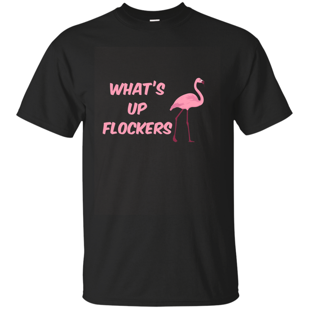 What's Up Flockers Pink Flamingo T-shirt_asphalt=