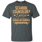 School Counselor I Prefer Educational Rockstar T Shirt_Black