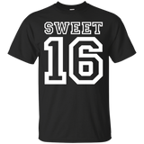 Women's Sweet Sixteen 16th Birthday T-shirt Sixteenth Birthday Girl_Black