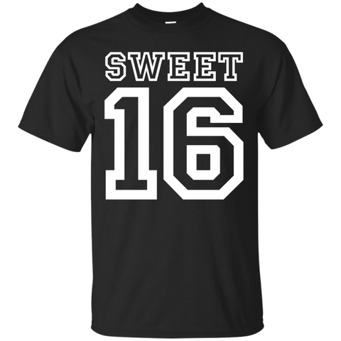 Women's Sweet Sixteen 16th Birthday T-shirt Sixteenth Birthday Girl_Black