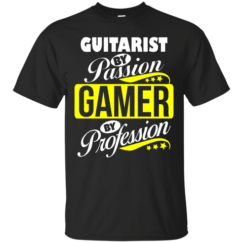 Guitarist By Passion Gamer By Profession T Shirt_black