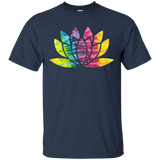 Tie Dye Lotus Flower Yoga Om Namaste Meditation T-Shirt_Black