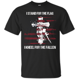 I Stand For The Flag And Kneel For The Fallen T-shirt_black