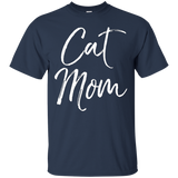 Cat Mom Shirt Fun Cute Mother Feline Tee_black