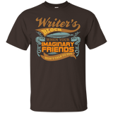 Writer's Block Your Imaginary Friends Won't Talk T Shirt_black=