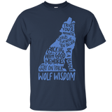 Wolf Wisdom T-shirt - Wolves Inspirational Tshirts_Black